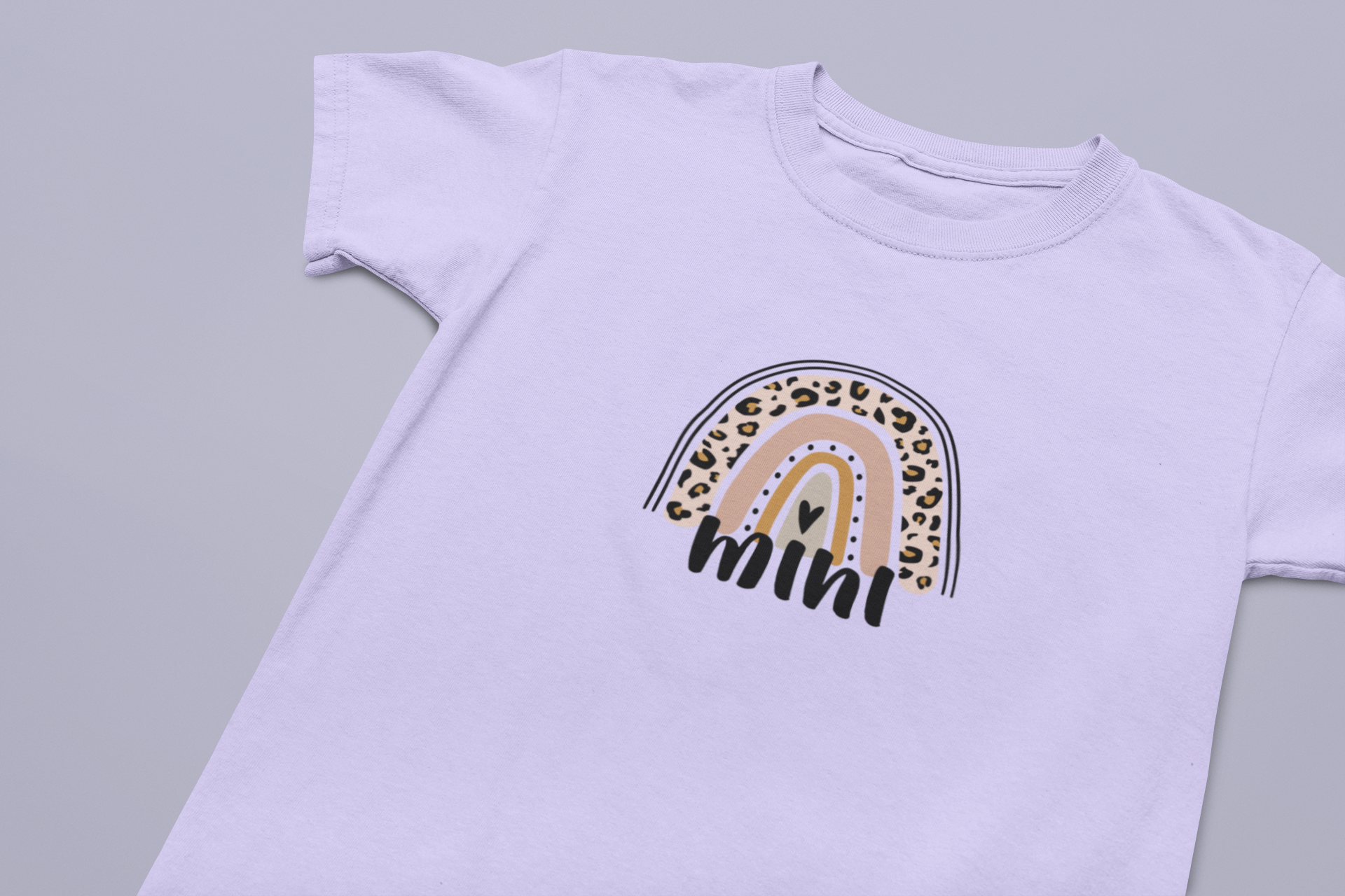mini kids t shirt boho rainbow print mummas cub soft cotton breathable tee