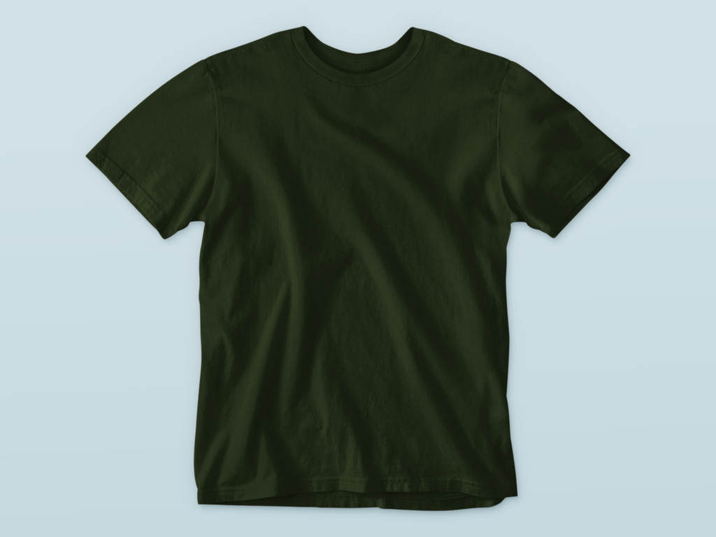 olive green kids solid cotton t shirt mummas cub breathable casual tee