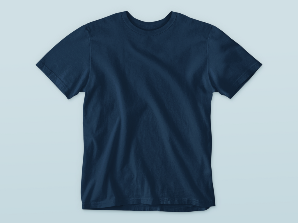 navy kids solid cotton t shirt mumma's cub soft breathable daily wear