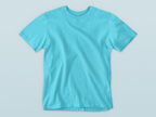 sky blue kids solid cotton t shirt mumma's cub breathable cotton tee