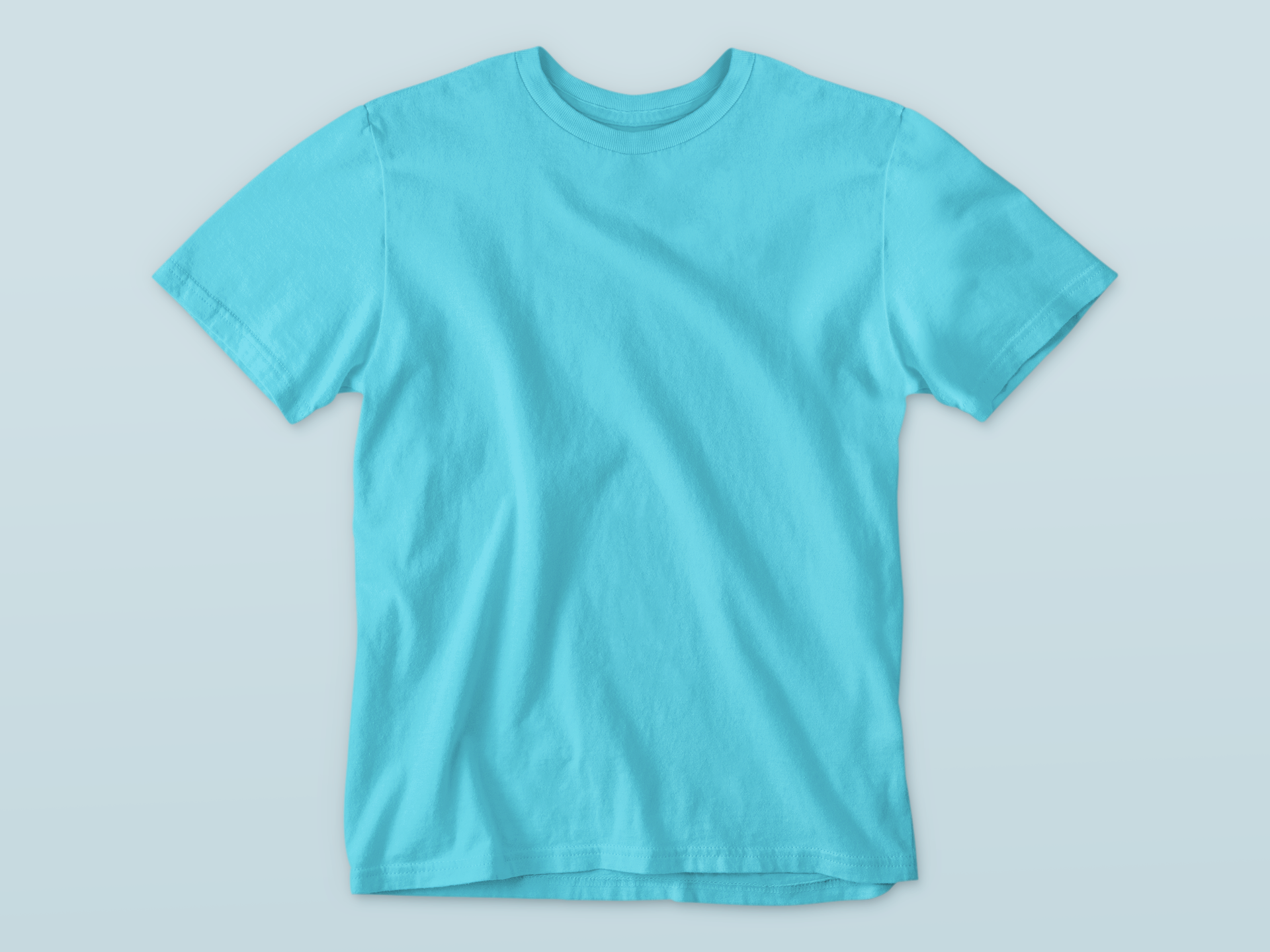 sky blue kids solid cotton t shirt mumma's cub breathable cotton tee