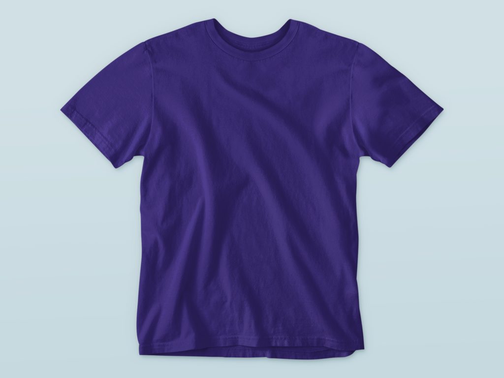 purple kids solid cotton t shirt mumma's cub soft breathable casual wear