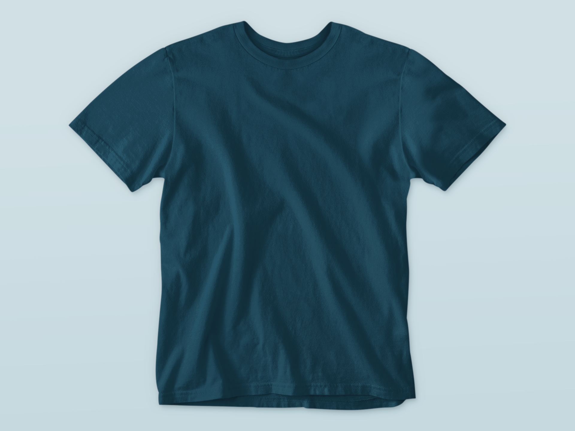 petrol blue kids solid cotton t shirt mumma's cub breathable cotton tee