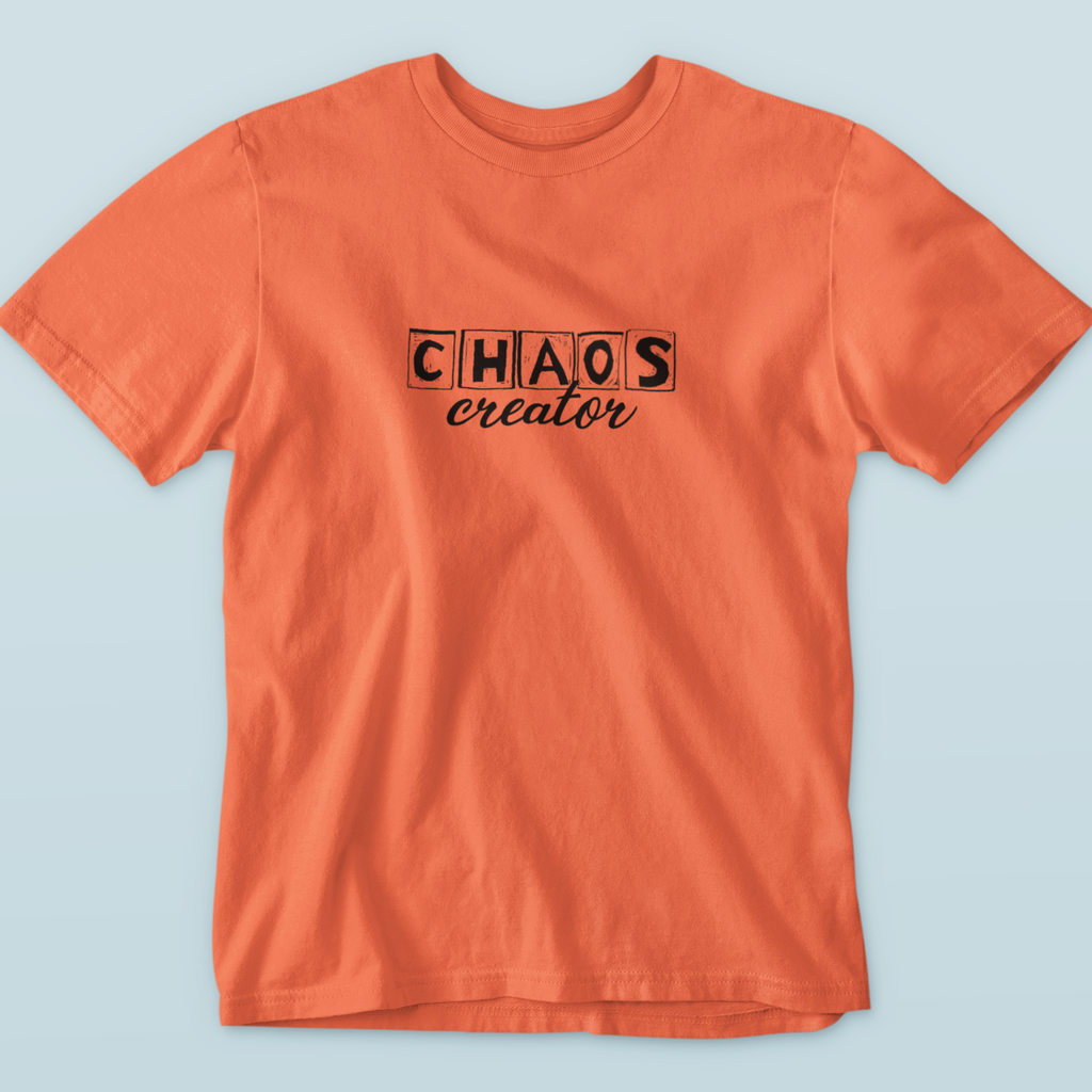 chaos creator kids t shirt mummas cub cotton soft breathable printed tee