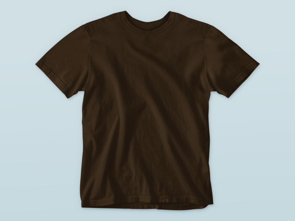 coffee brown kids solid cotton t shirt mummas cub premium soft cotton