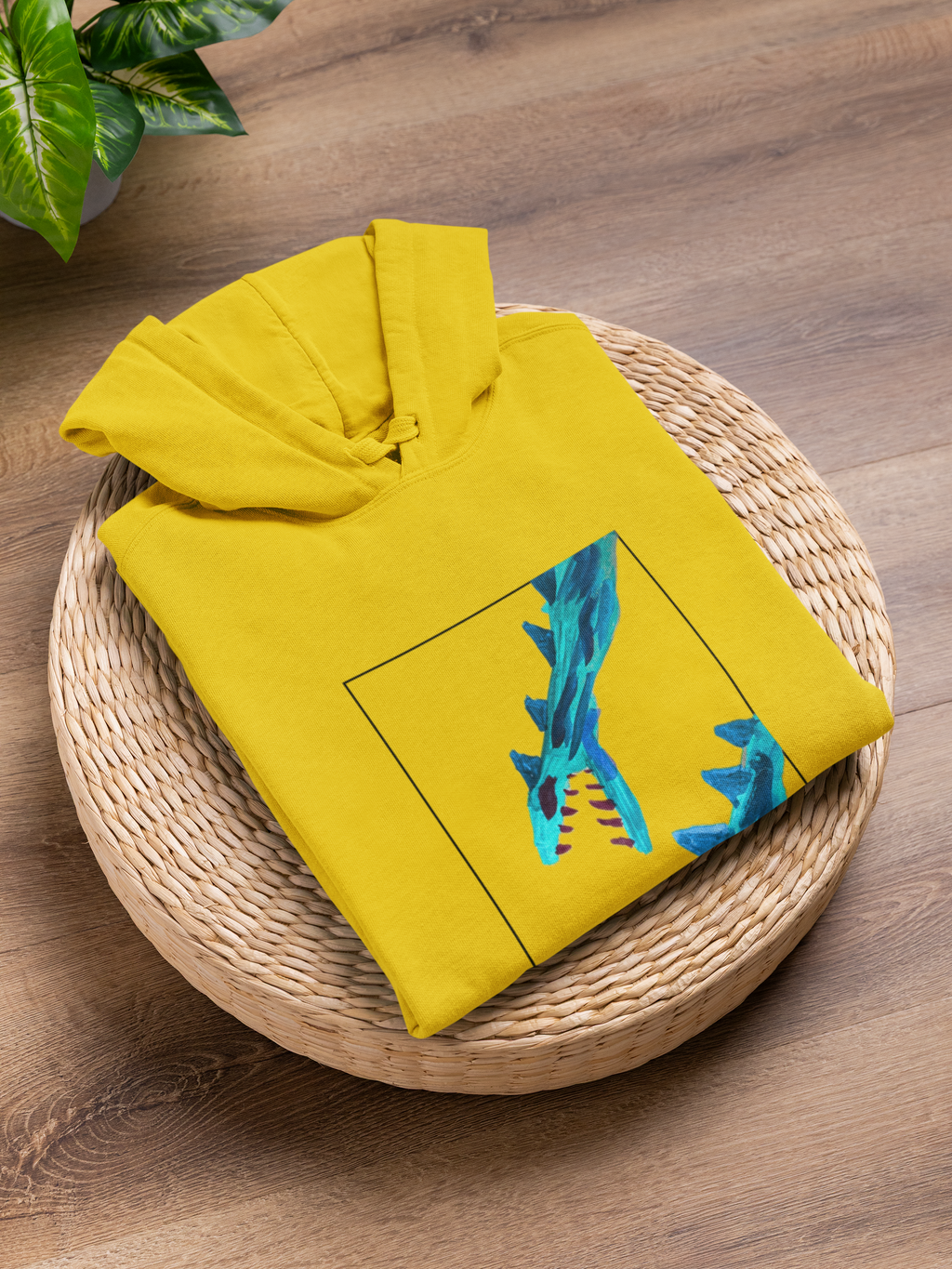 Kids’ blue dragon print hoodie – 100% cotton – MummasCub