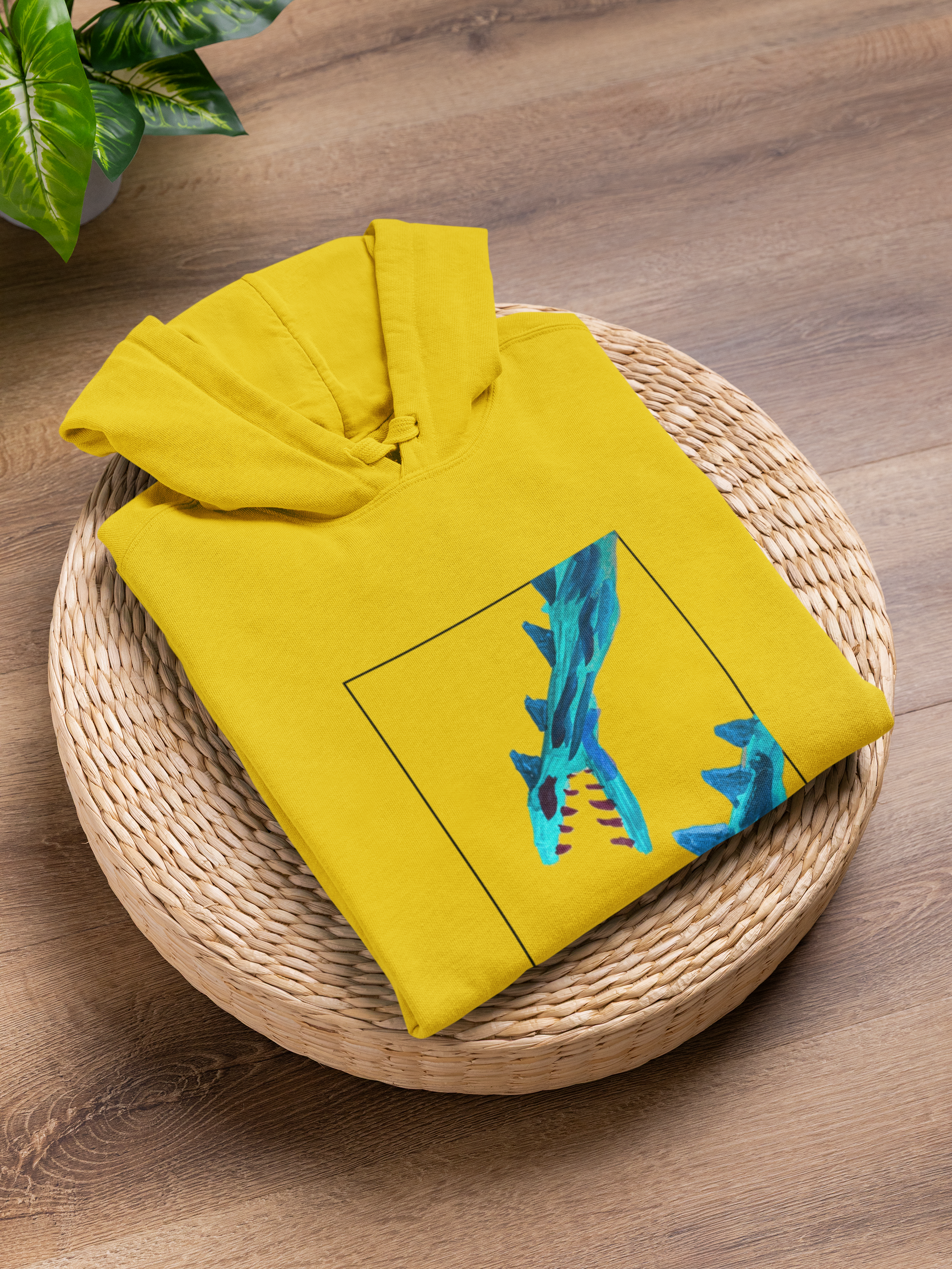 Kids’ blue dragon print hoodie – 100% cotton – MummasCub