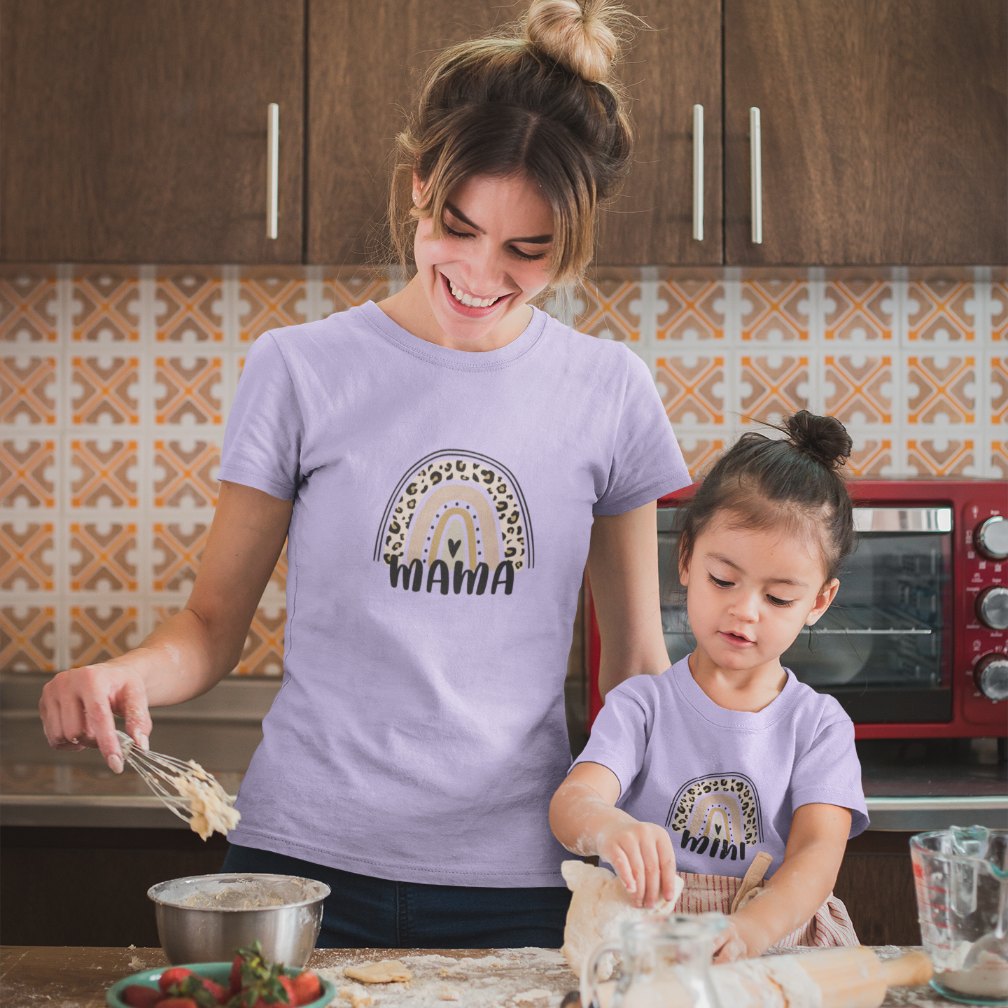 mama mini matching t shirt combo boho rainbow mummas cub cotton twinning set