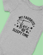 Calm quote - My favourite time is sleepy time baby cotton romper by Mumma’s Cub