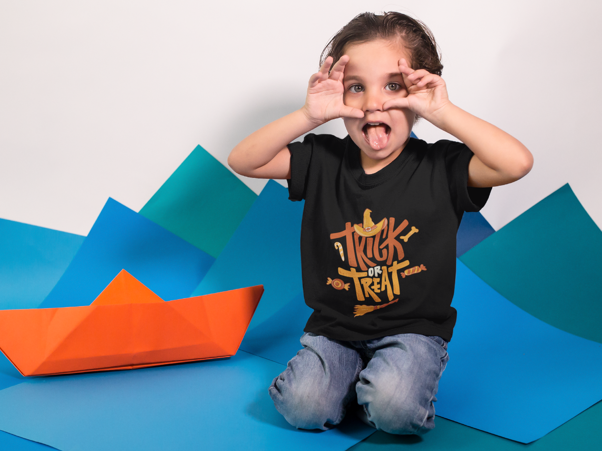 Kids Halloween T-Shirt – “Trick or Treat” Print