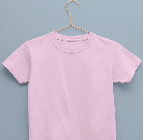 baby pink kids solid cotton t shirt mummas cub comfortable daily wear