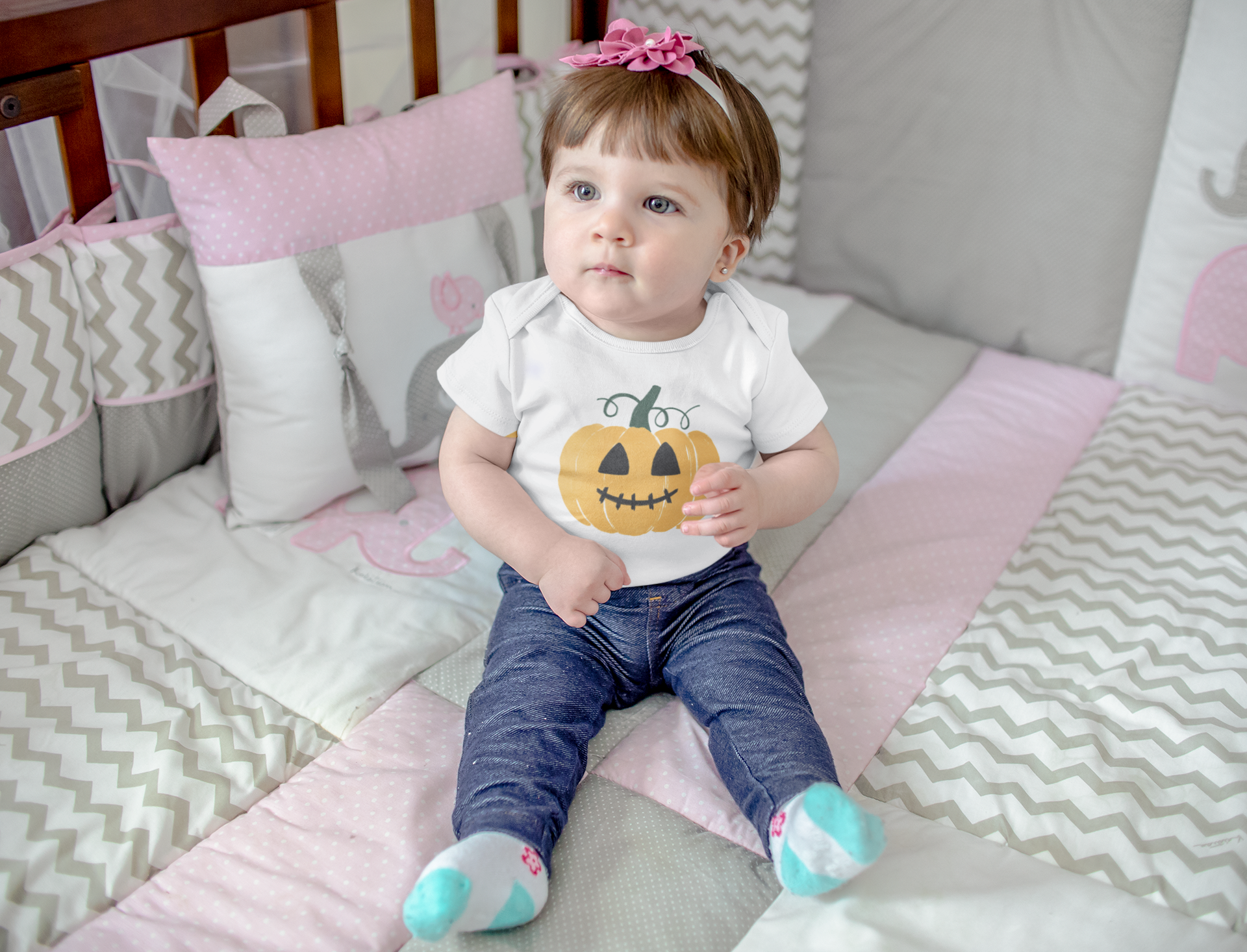 Baby Halloween Onesie – Pumpkin Print