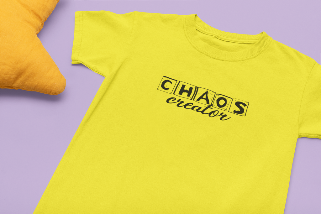 chaos creator kids t shirt mummas cub cotton soft breathable printed tee