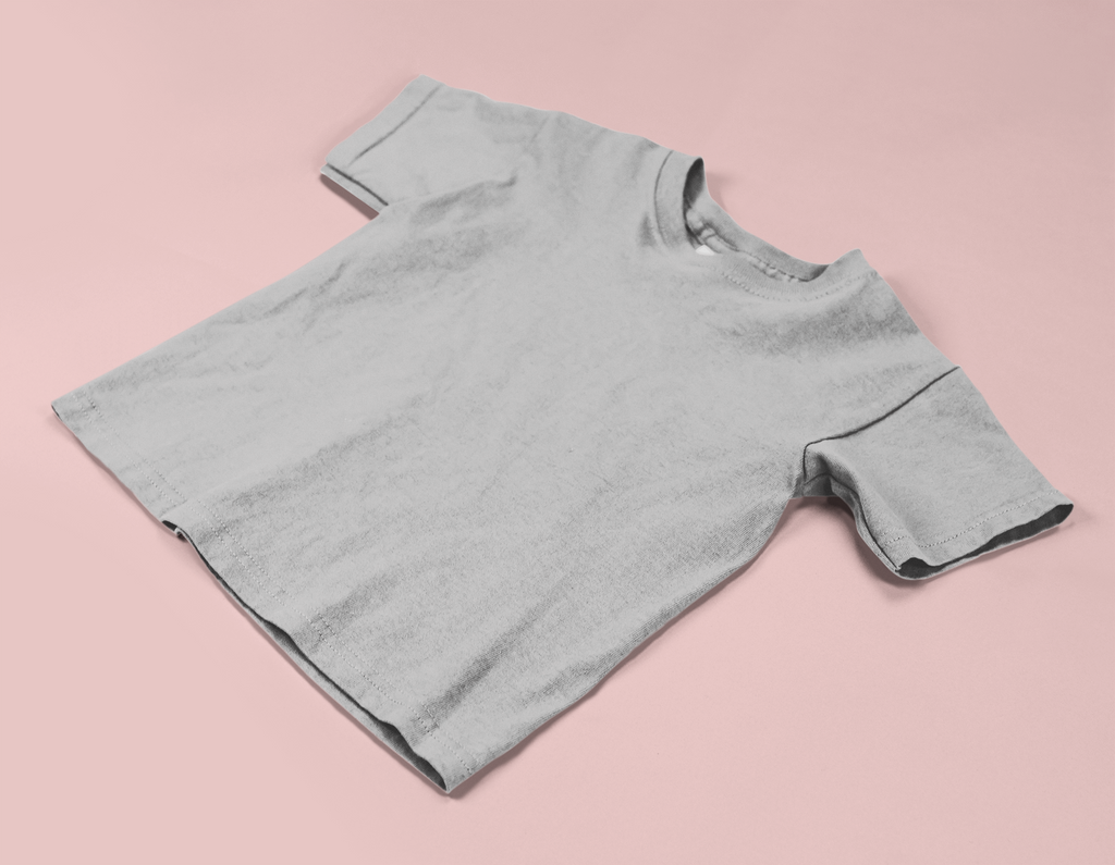 light grey kids solid cotton t shirt mummas cub soft breathable daily wear