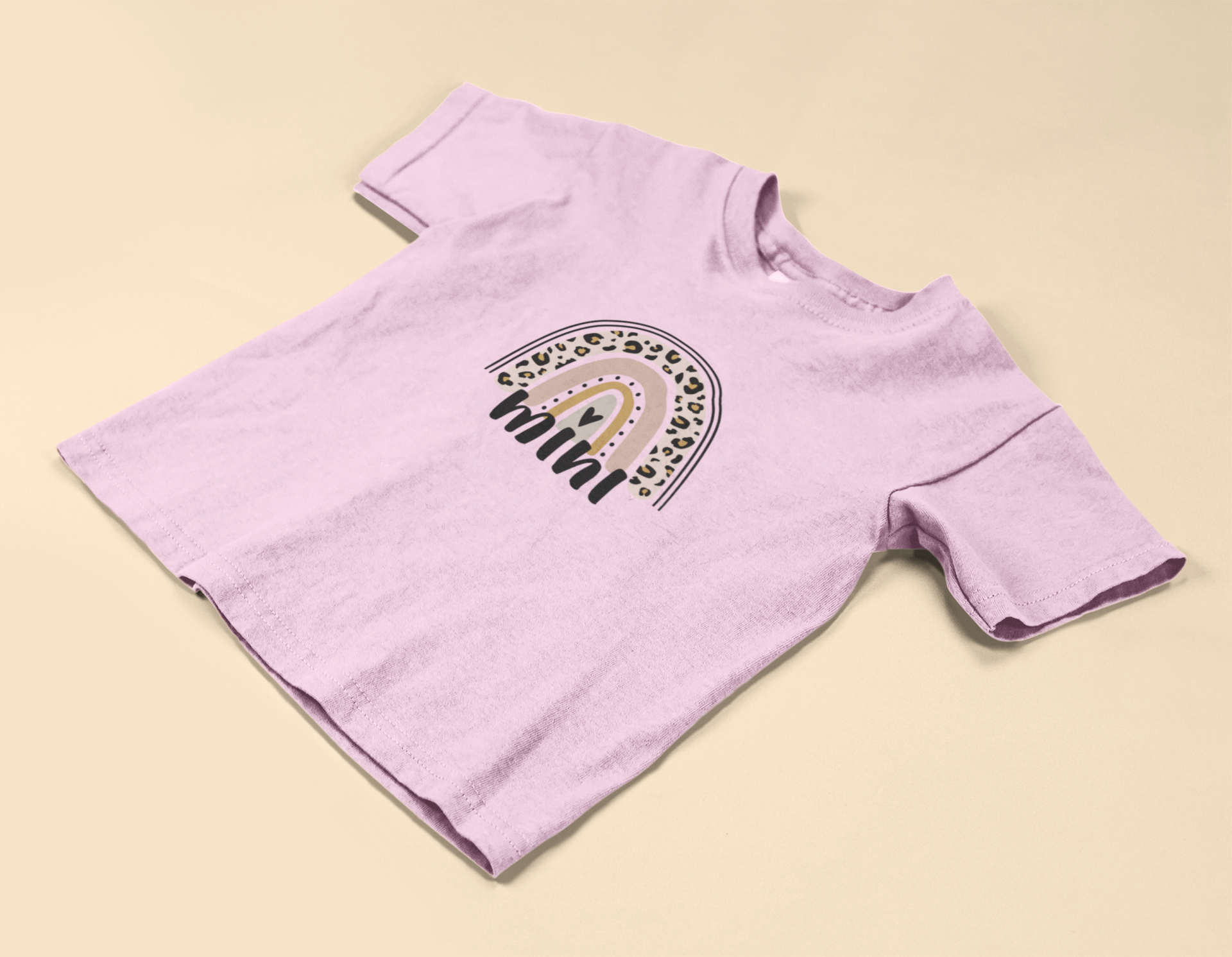 mini kids t shirt boho rainbow print mummas cub soft cotton breathable tee