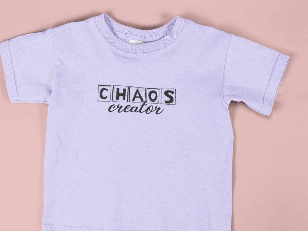 chaos creator kids t shirt mummas cub cotton soft breathable printed tee