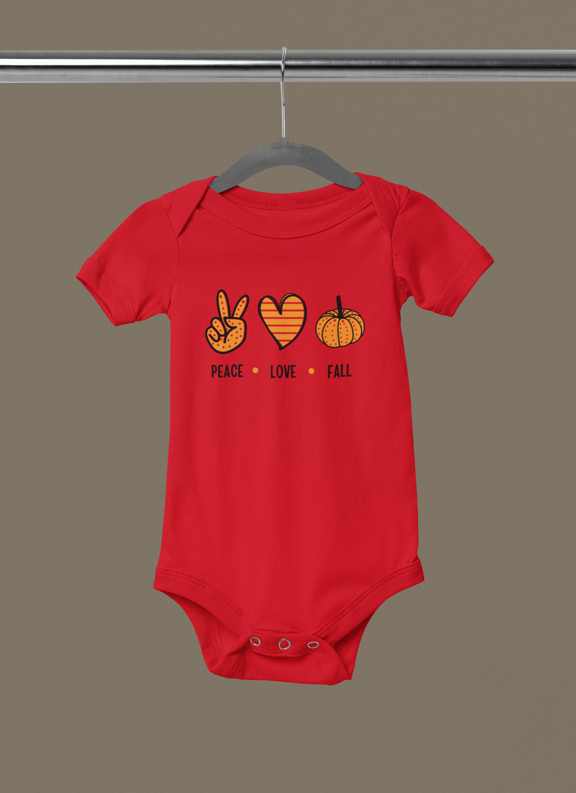 "Love Peace Fall" Baby Onesie | Soft Cotton Romper – Halloween Collection