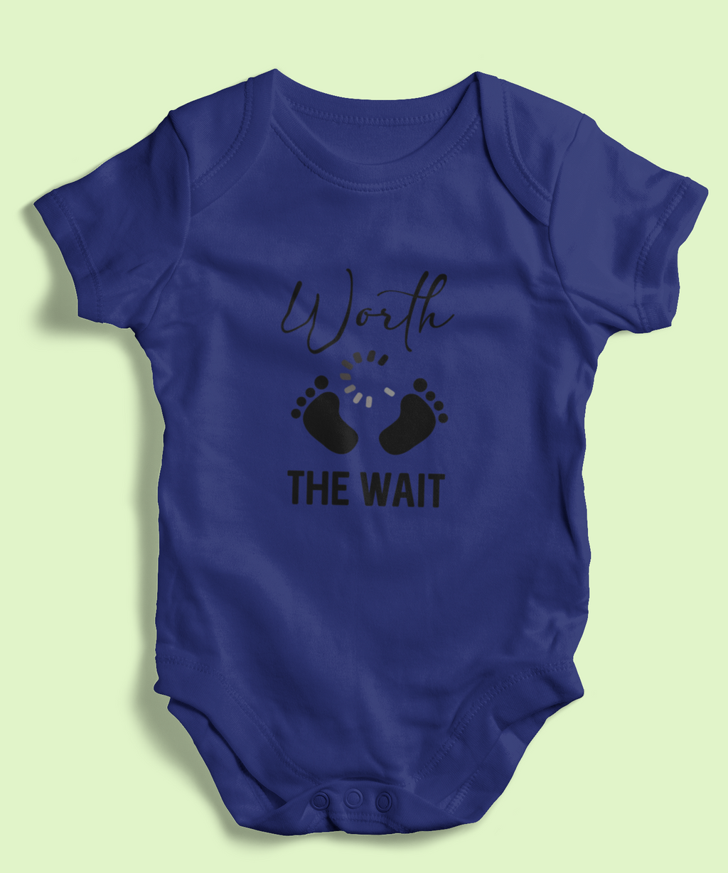 Premium Cotton Baby Romper – “Worth the Wait”