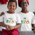 Matching Big Bro and Lil Bro dinosaur print cotton t-shirts for kids by Mumma’s Cub