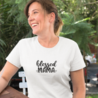 blessed mama t shirt mummas cub cotton soft breathable printed tee