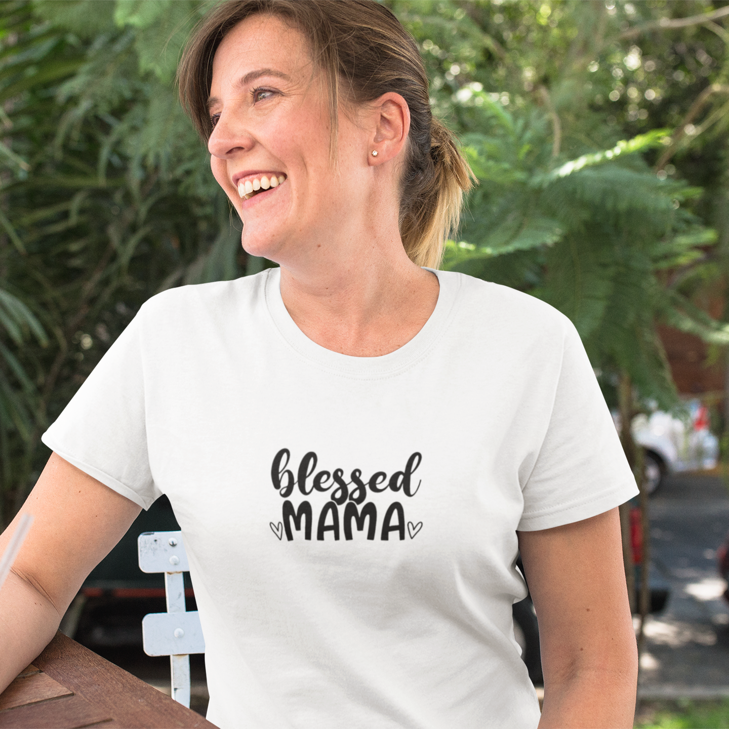 blessed mama t shirt mummas cub cotton soft breathable printed tee