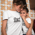 blessed mama and mamas blessing combo t shirts mummas cub cotton matching set