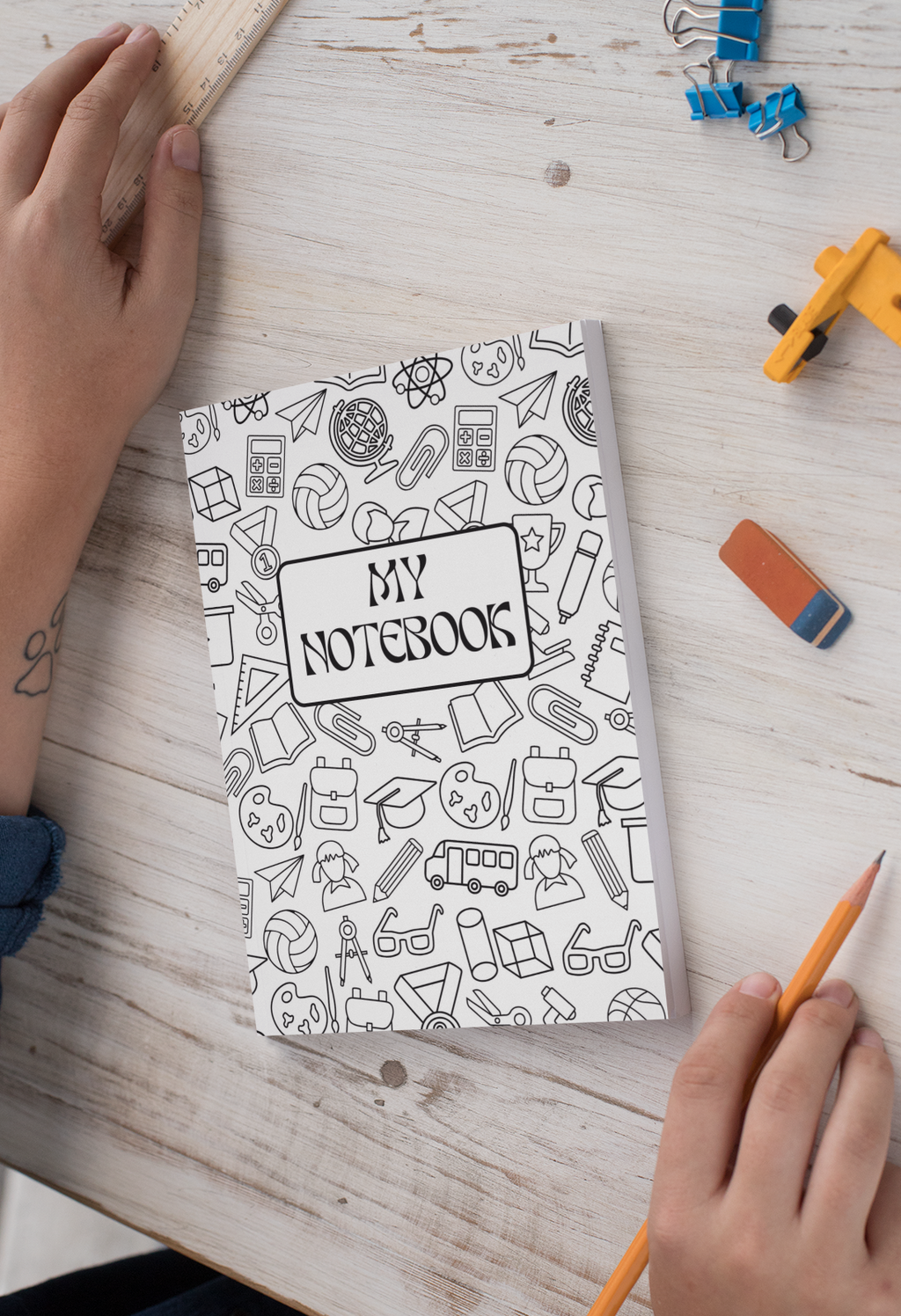 A5 notebook with stationery print cover – MummasCub