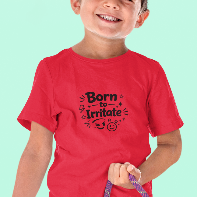 Naughty boys printed t-shirt for kids everyday wear