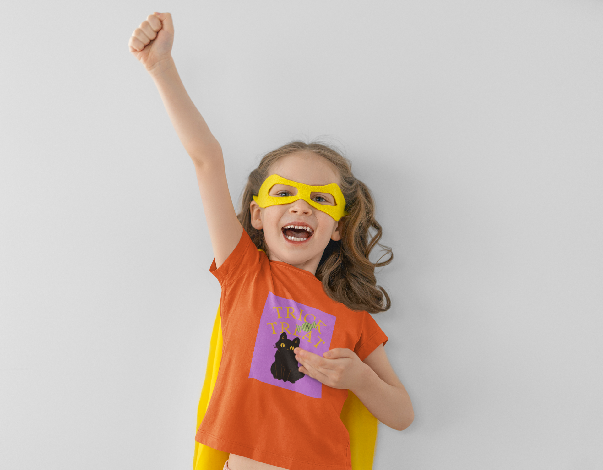 Kids Halloween T-Shirt – Black Cat Print | Mumma’s Cub