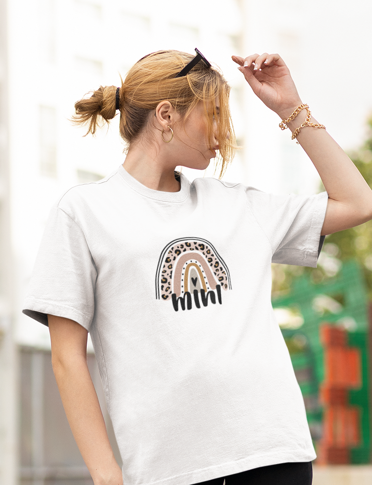 mama t shirt boho rainbow print mummas cub soft cotton breathable tee