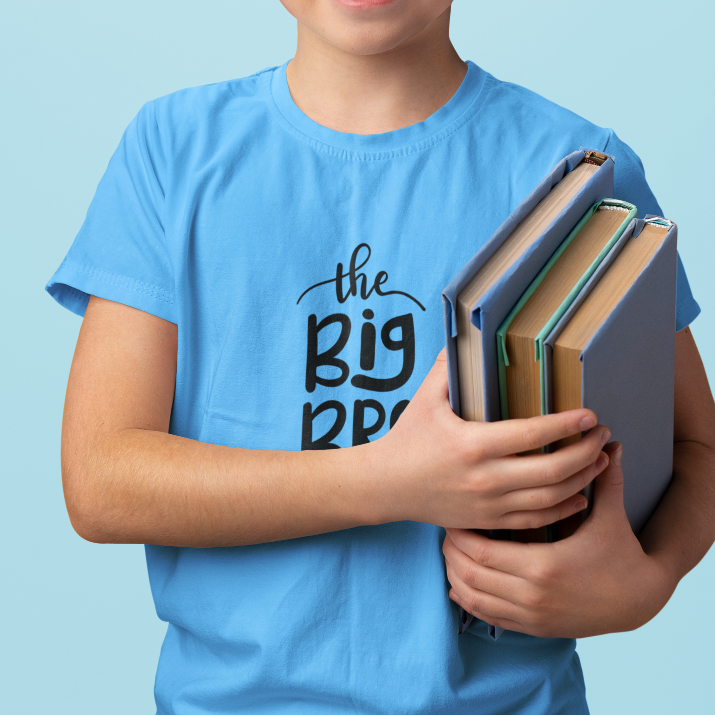 Boys printed cotton t-shirt with the big bro design