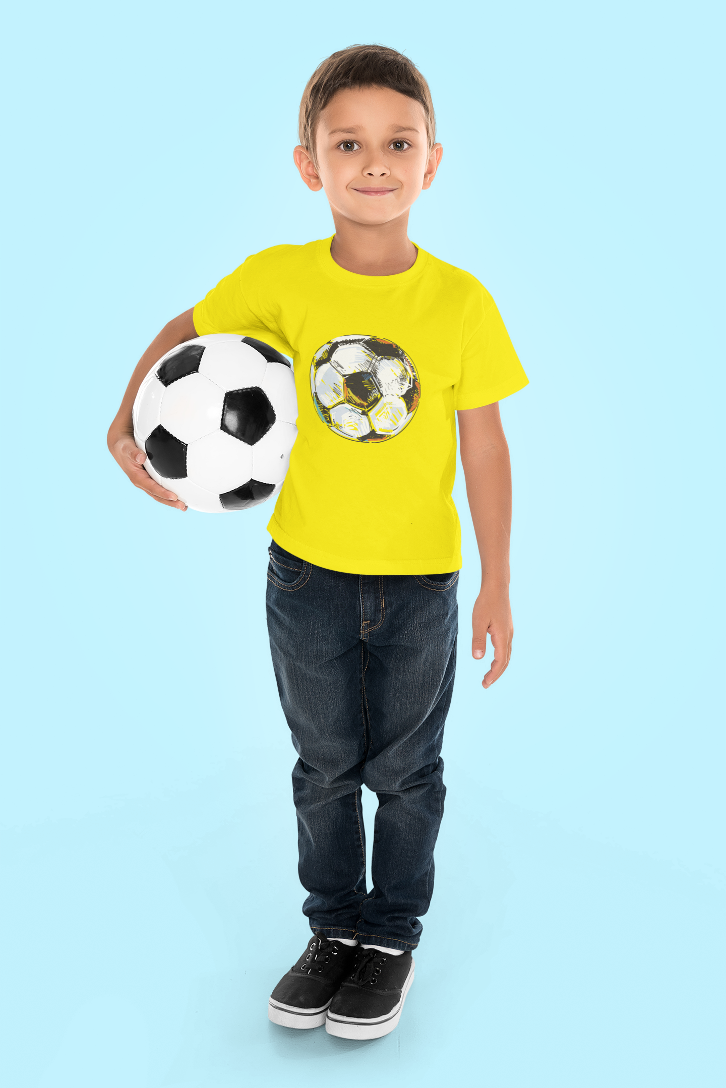 Sporty football print T-shirt for boys by Mumma’s Cub