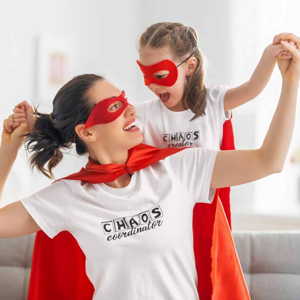 chaos creator and chaos coordinator combo t shirts mummas cub cotton matching set