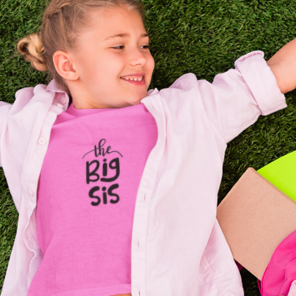 Cute sibling matching t-shirts by Mumma’s Cub for girls