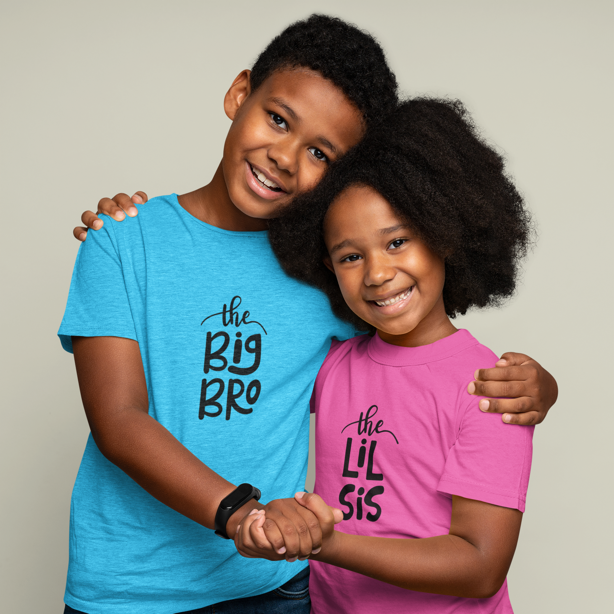 Sibling matching combo t-shirts for big brother and little sister
