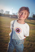 Cheeky Monster Evil Eye Cotton T-Shirt (Orange & Purple)