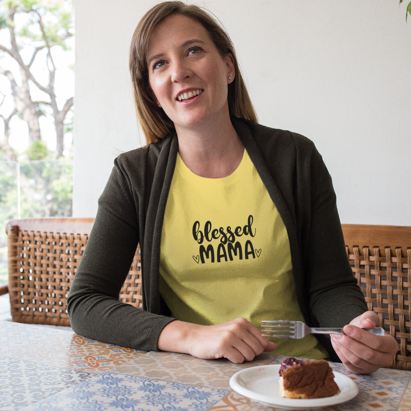 blessed mama t shirt mummas cub cotton soft breathable printed tee