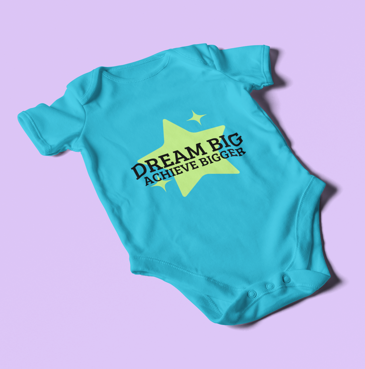 Soft cotton unisex baby onesie with inspirational star design