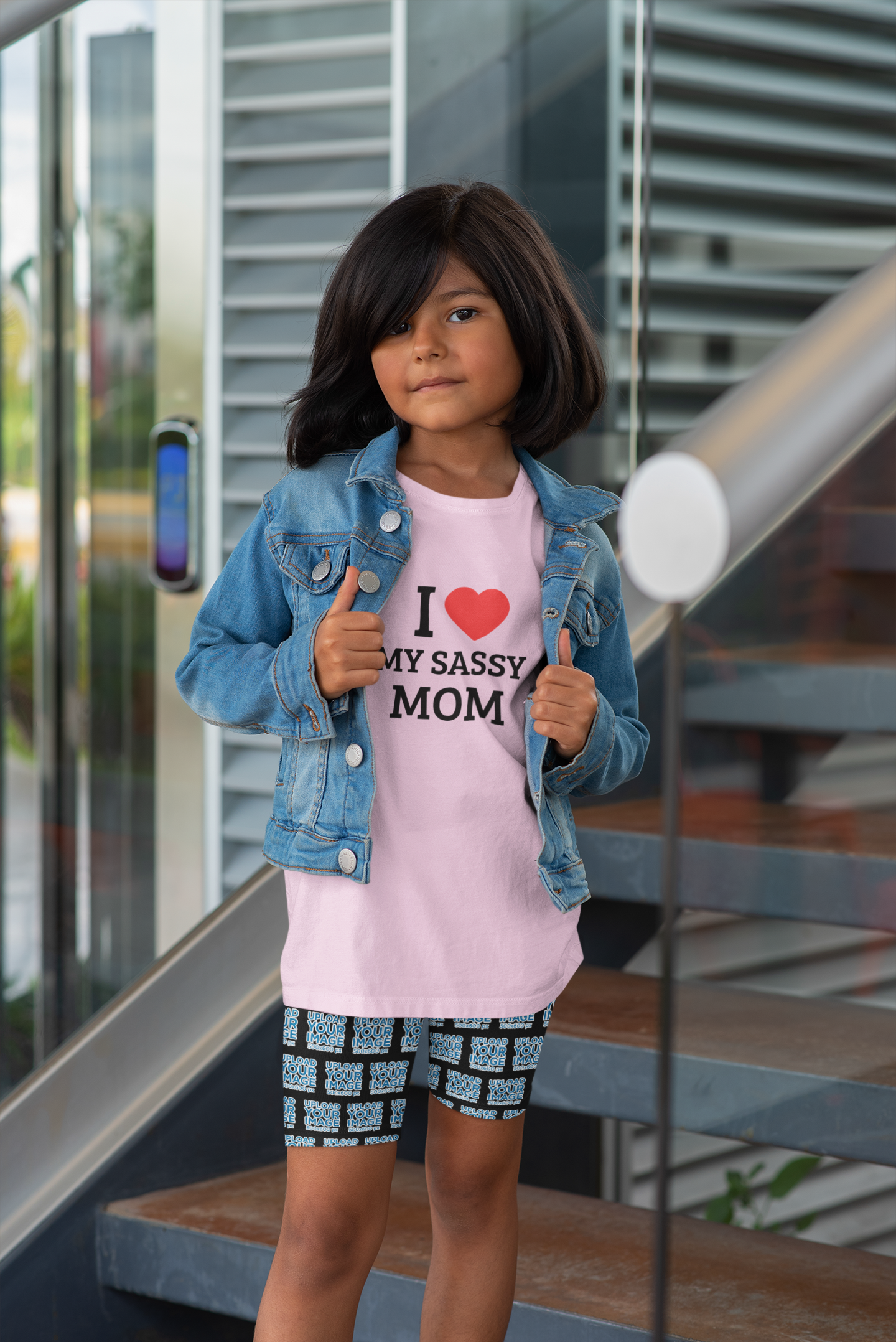 Kids cotton T-shirt with “I Love My Sassy Mom” print by Mumma’s Cub