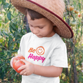 be happy kids t shirt cotton soft breathable unisex printed tee