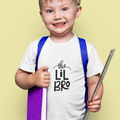 Kids printed cotton t-shirt with the lil bro design