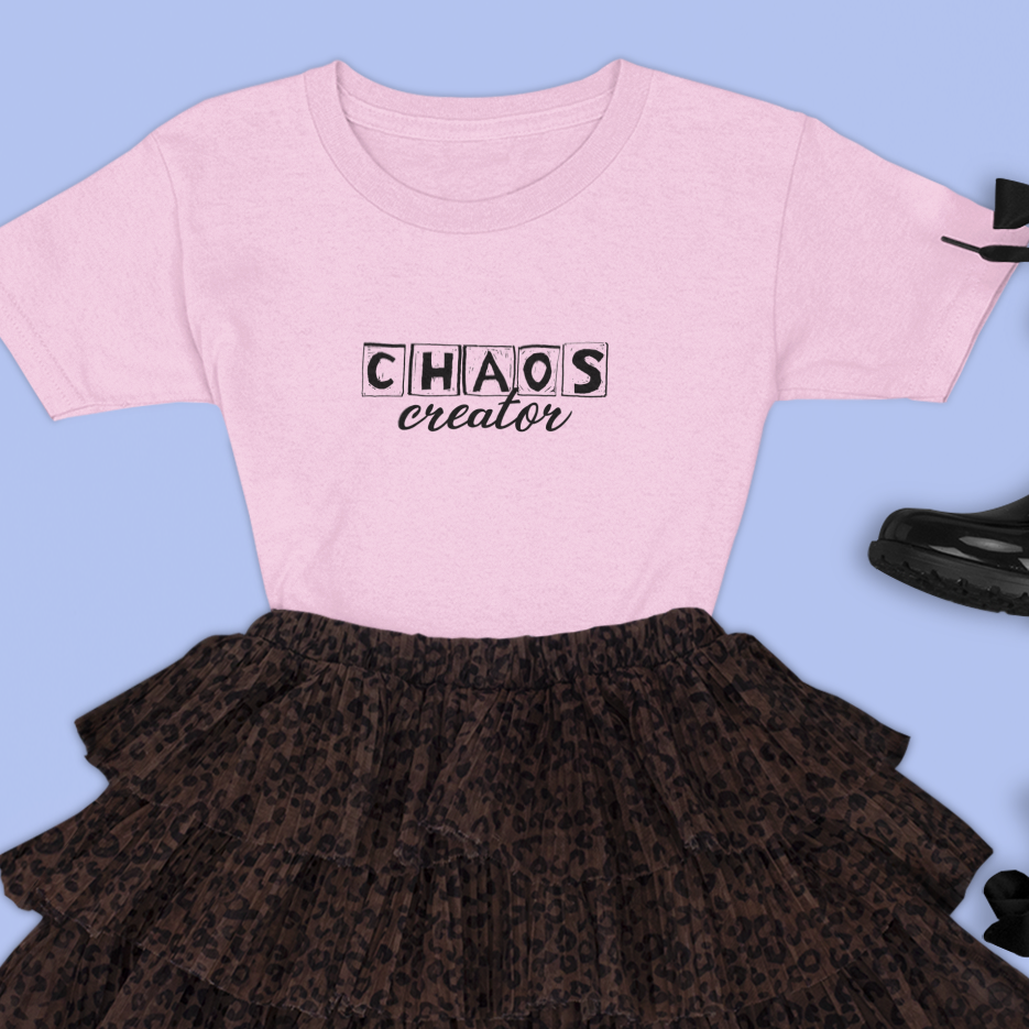 chaos creator kids t shirt mummas cub cotton soft breathable printed tee