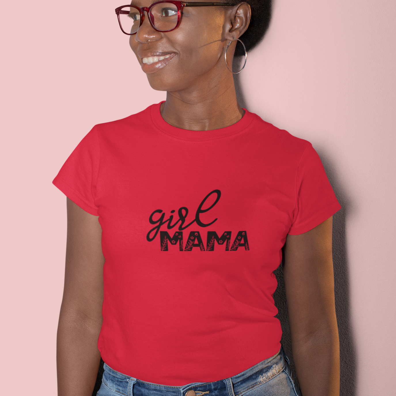 girl mama t shirt cotton mom tee soft breathable printed tshirt