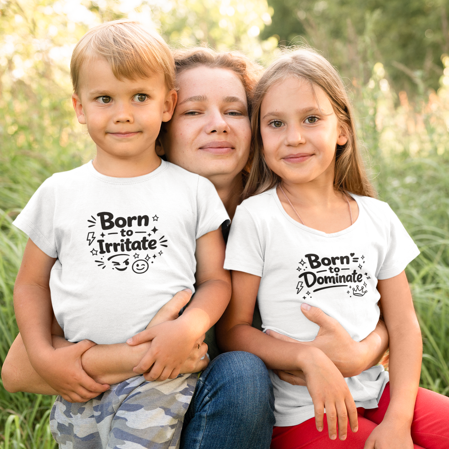 Kids sibling combo graphic printed t-shirts India
