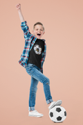 Sporty football print T-shirt for boys by Mumma’s Cub