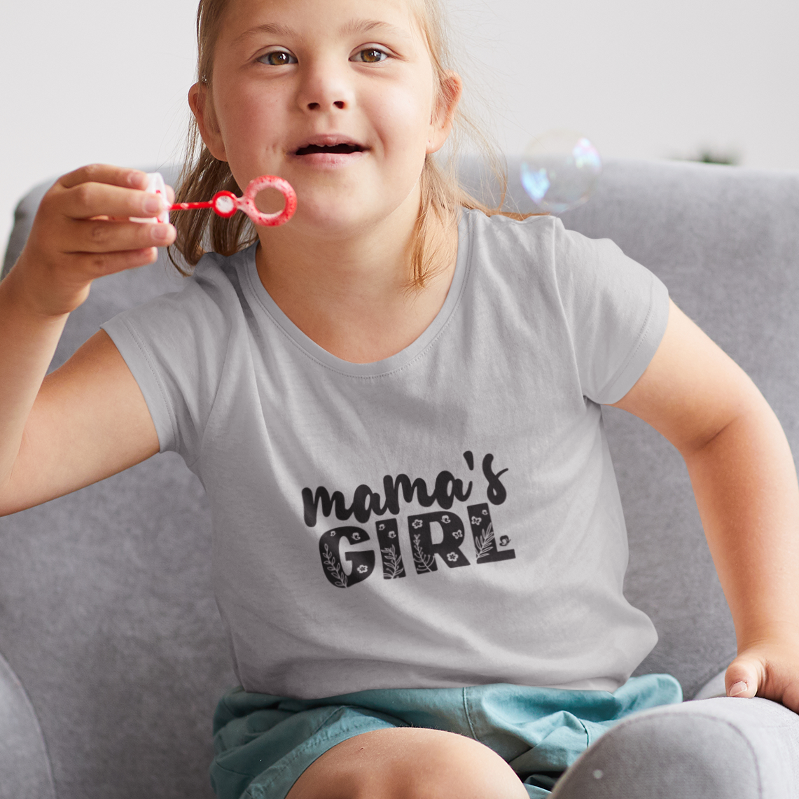 mamas girl t shirt girls cotton soft breathable cute printed tee