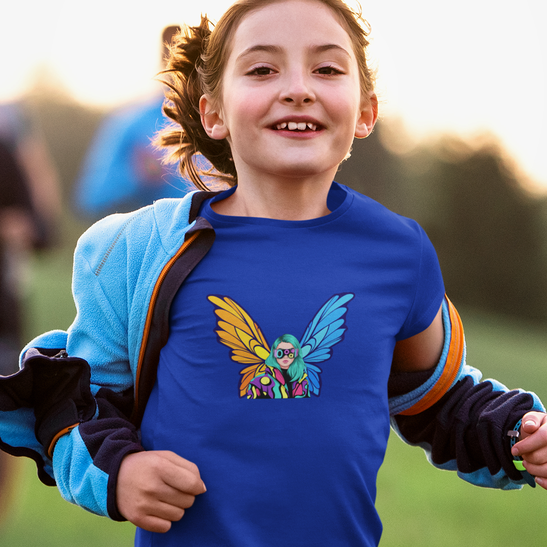 girl with wings t shirt girls cotton soft breathable cute printed tee