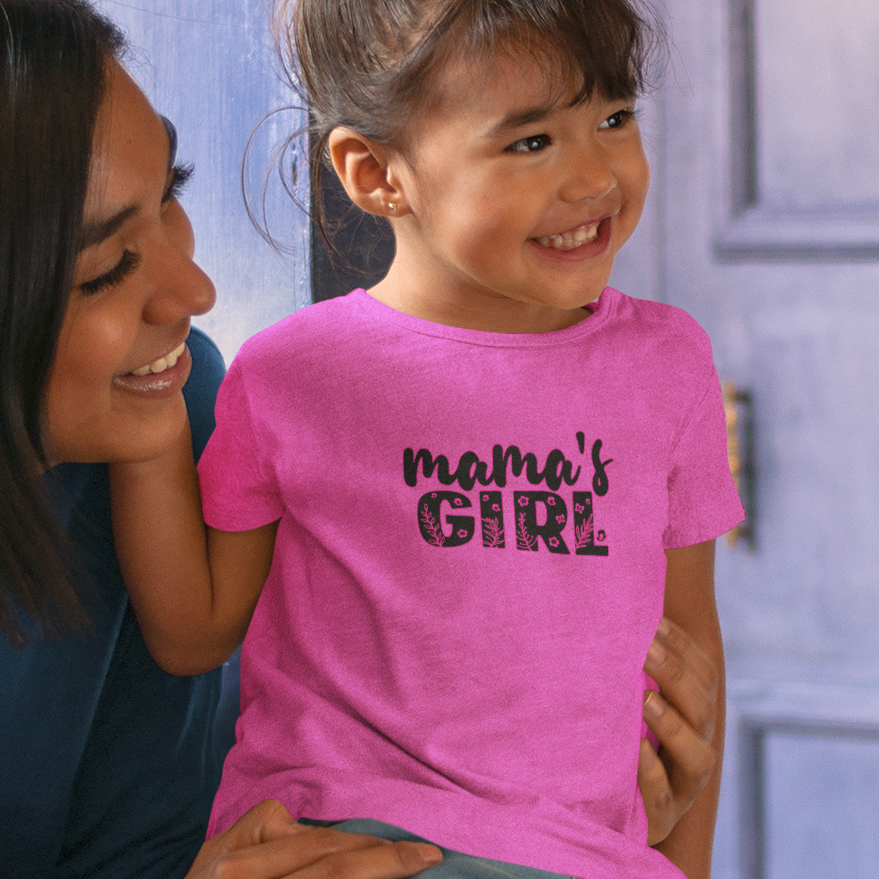 mamas girl t shirt girls cotton soft breathable cute printed tee