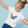 girl with wings t shirt girls cotton soft breathable cute printed tee