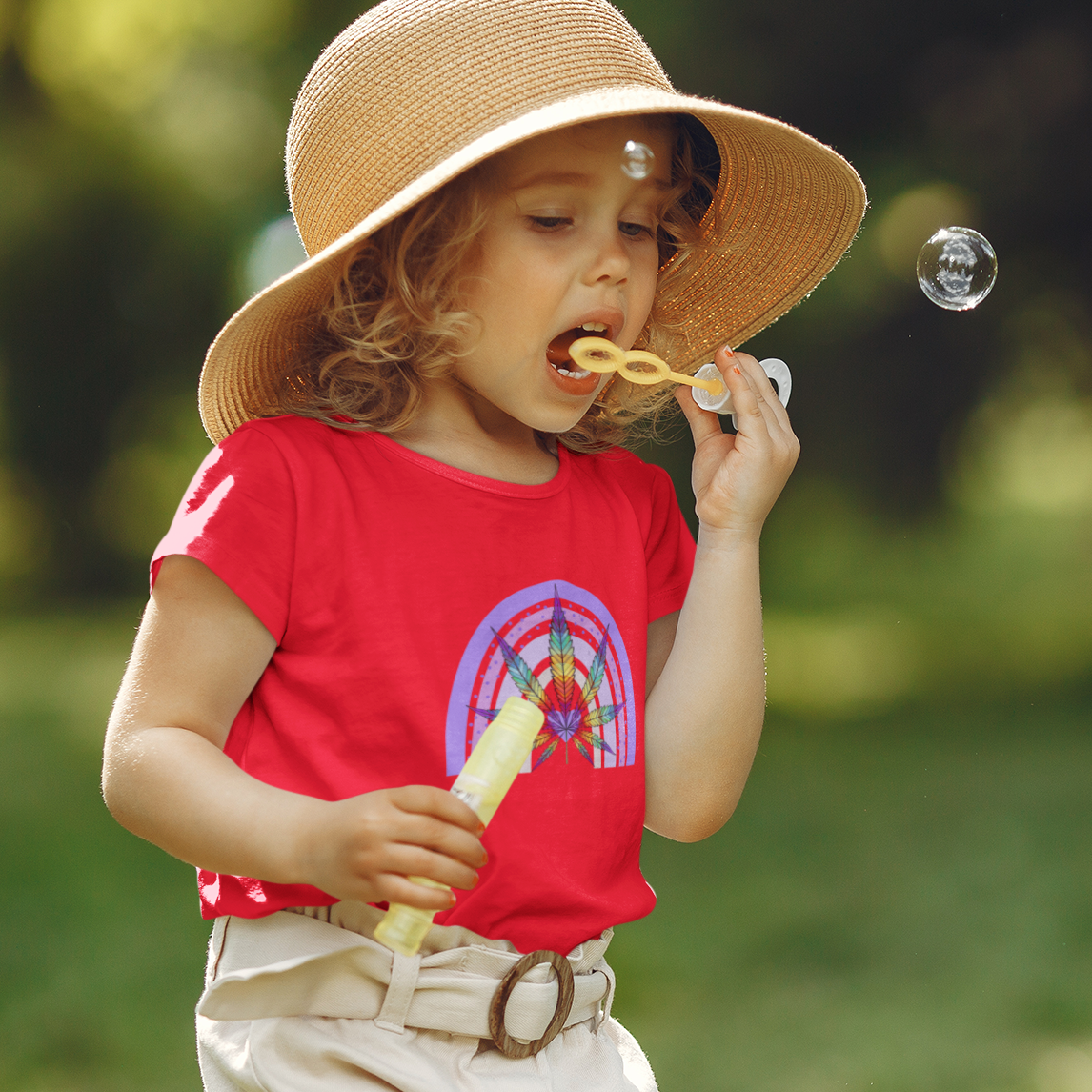 pastel purple rainbow kids t shirt cotton soft breathable cute aesthetic tee
